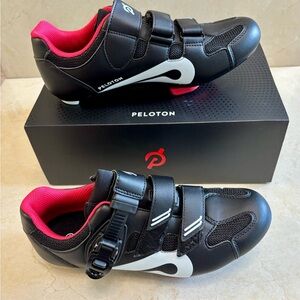 Peloton Black and Red Athletic Shoes